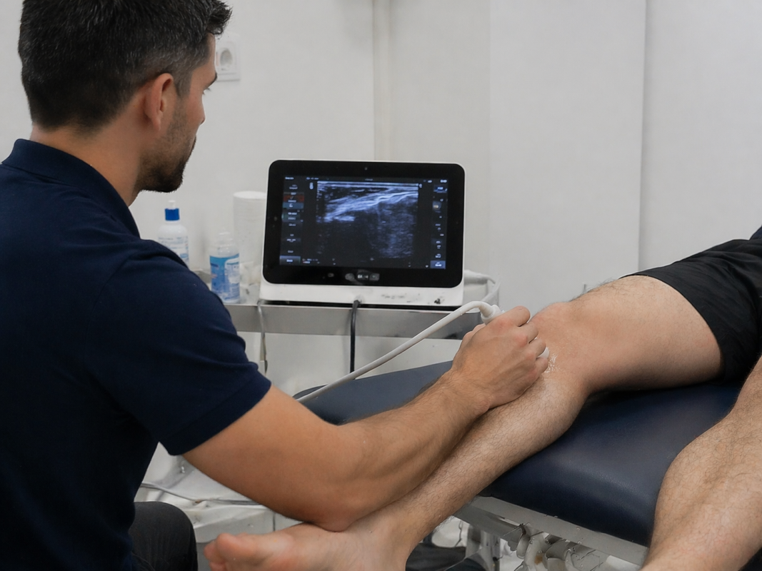 Ecografía musculoesquelética en clínica de fisioterapia avanzada en Vigo
